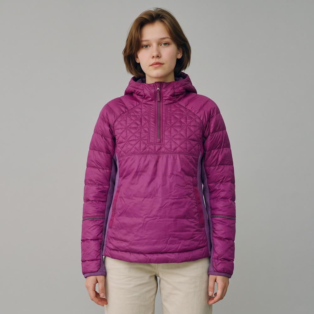 Ivivva (by Lululemon) Up to Snow Good Down Puffer Hooded Jacket Girls 14 Purple